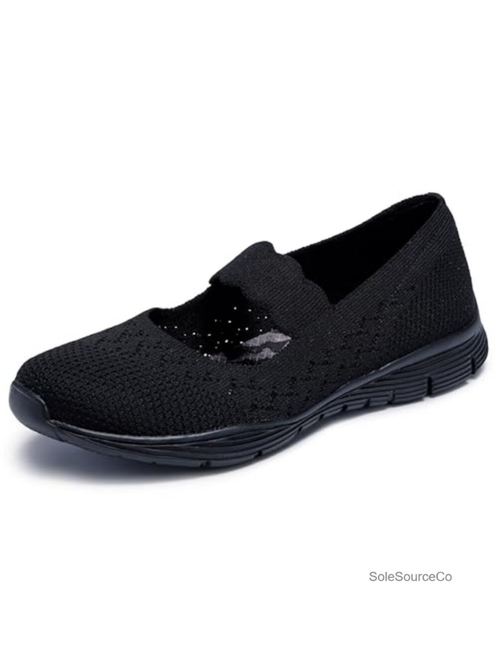 Skechers Women's Engineered Knit Mary Jane Flats Slip On Memory Foam